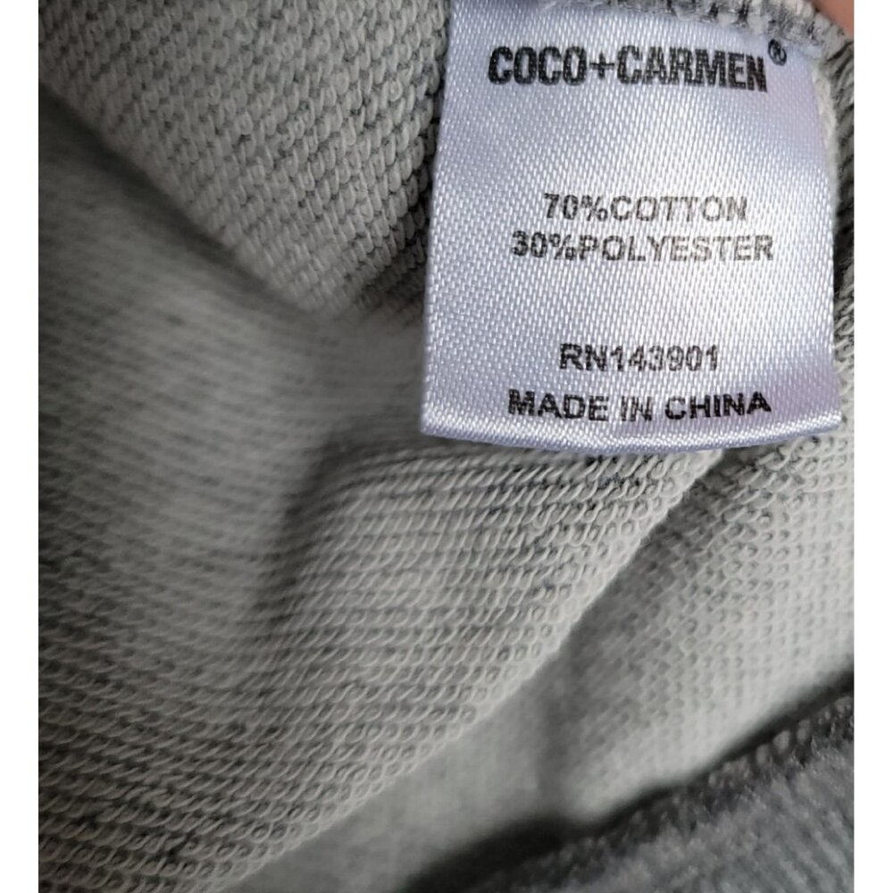 Coco + Carmen Cotton Blend Multicolor Stripes Zip-Up Hooded Sweatshirt. Size S/M - Picture 5 of 6